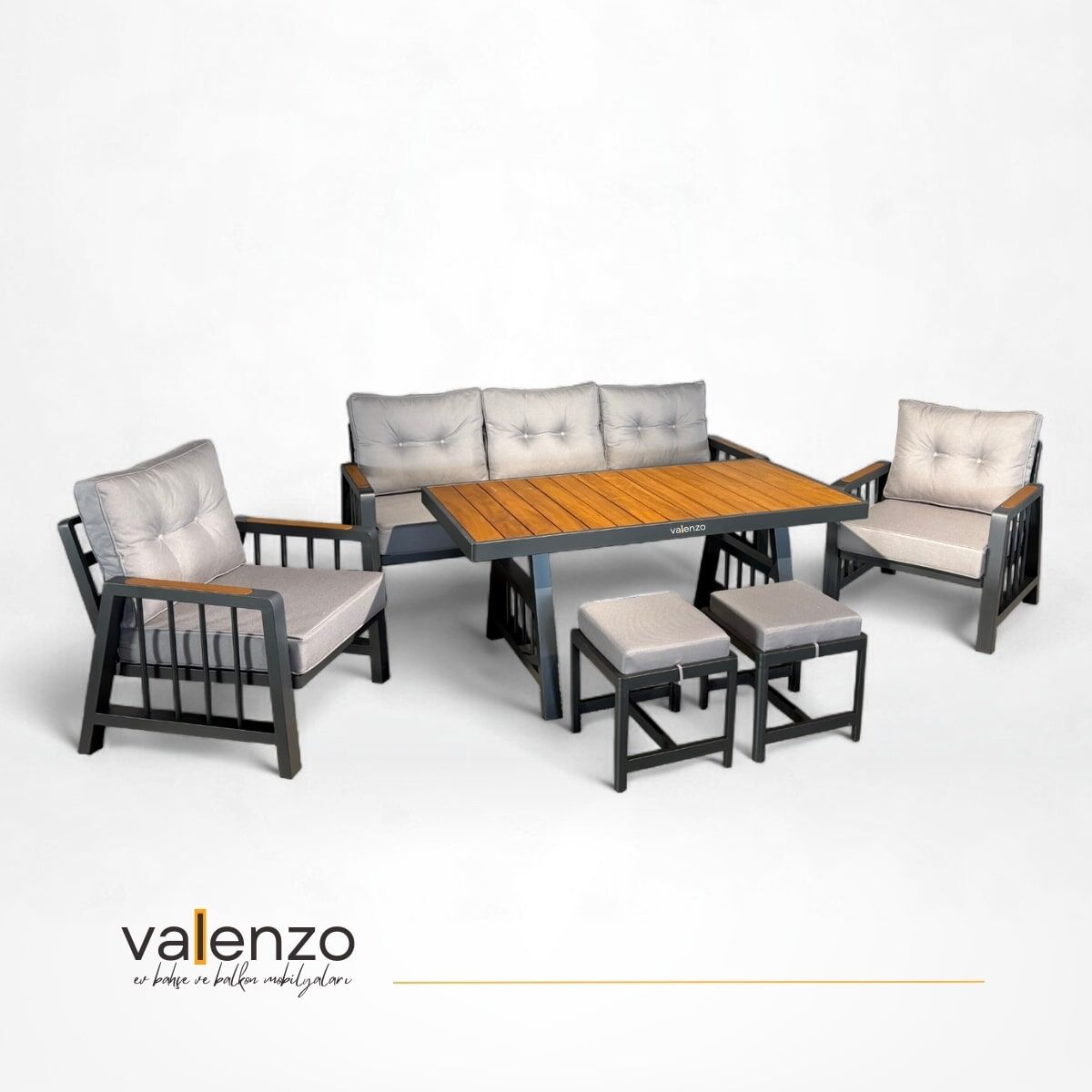 Piero Alüminyum Oturma Grubu