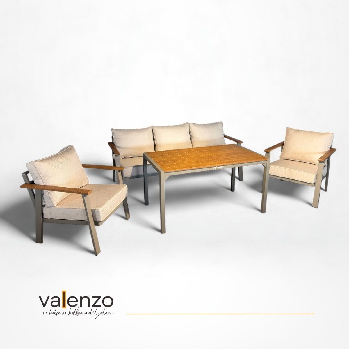 Albino Alüminyum Oturma Grubu