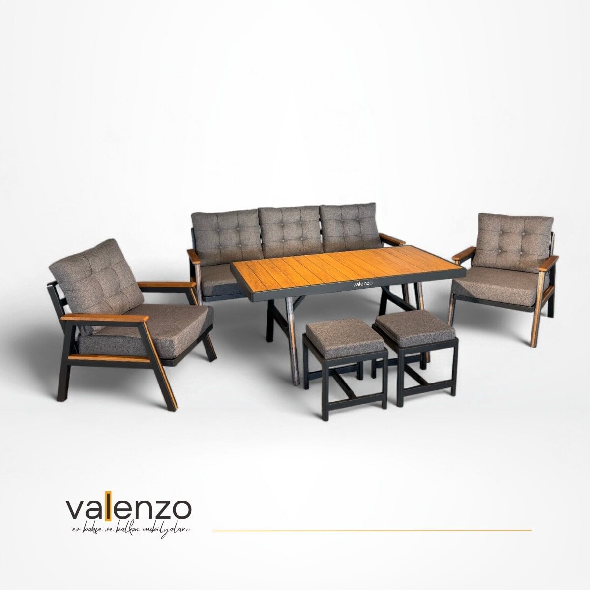 Parma Alüminyum Oturma Grubu