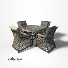 Bodrum 4 Kişilik Rattan Masa Sandalye Takımı