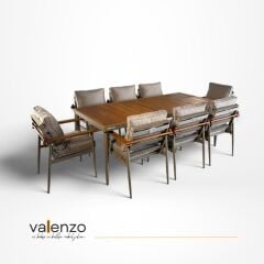 Efes Alüminyum Masa Sandalye Takımı 8 Kişilik