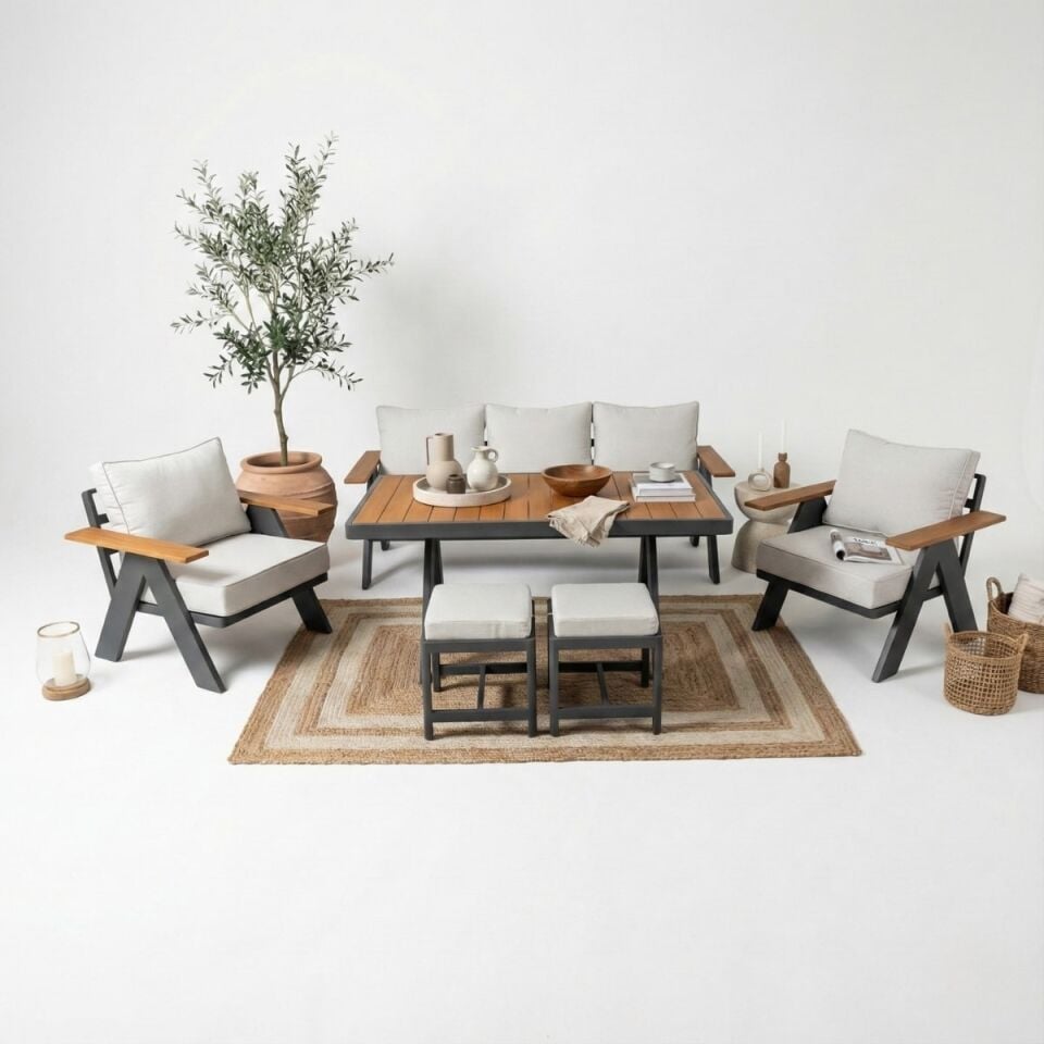 Angora Alüminyum Oturma Grubu