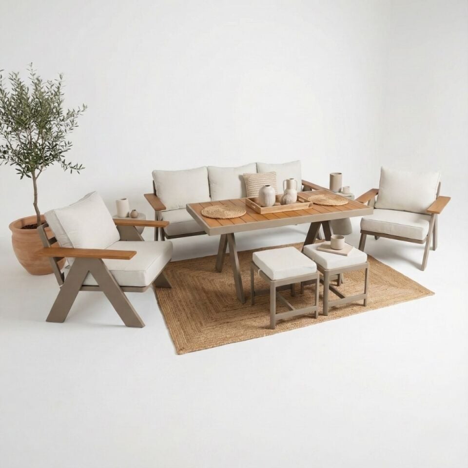 Angora Alüminyum Oturma Grubu