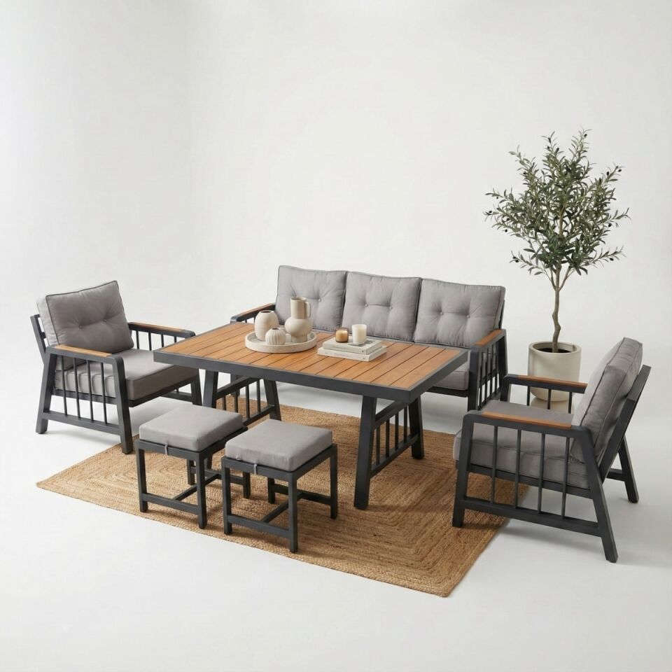 Piero Alüminyum Oturma Grubu