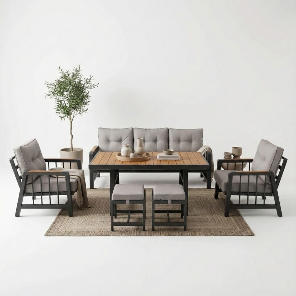 Piero Alüminyum Oturma Grubu