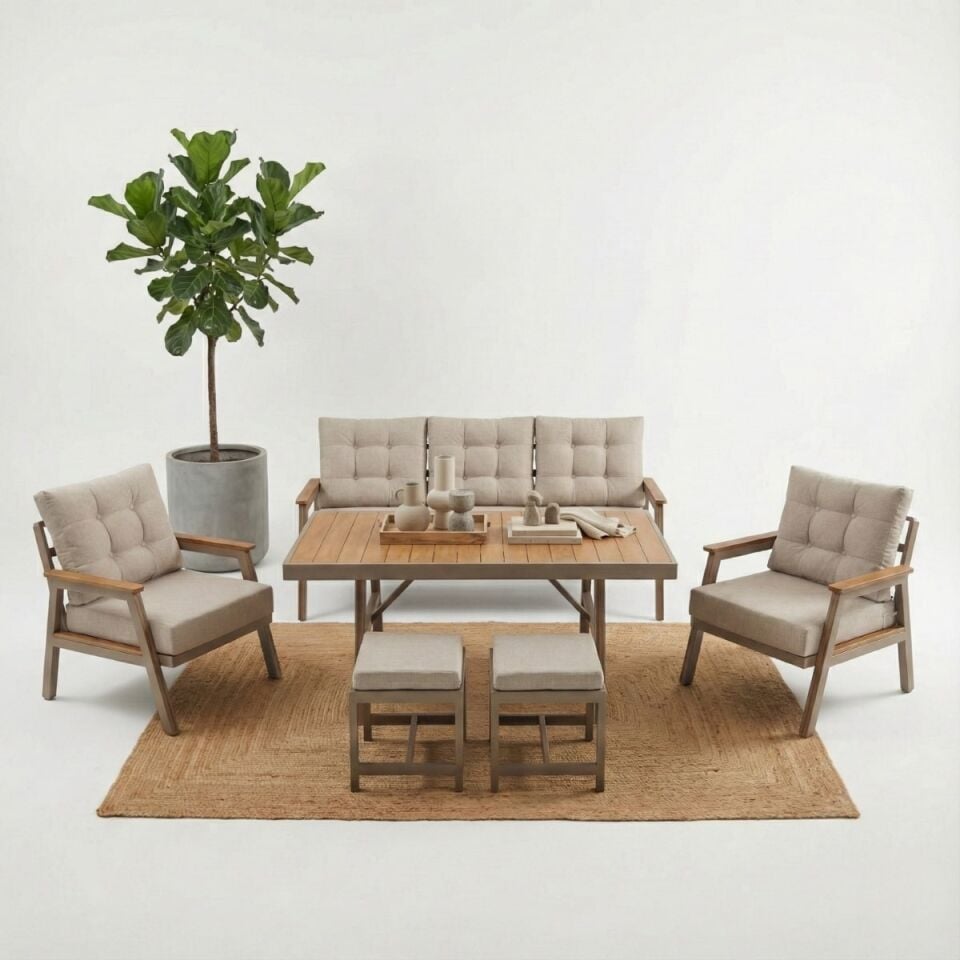 Parma Alüminyum Oturma Grubu