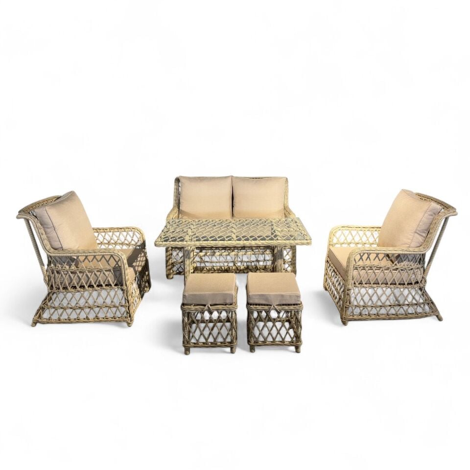 Bodrum S İkili Rattan Oturma Grubu