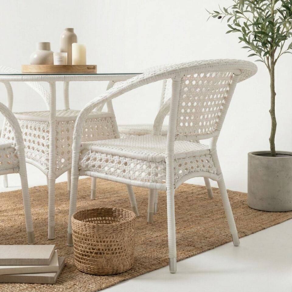 Ares 4 Kişilik Rattan Masa Sandalye Takımı