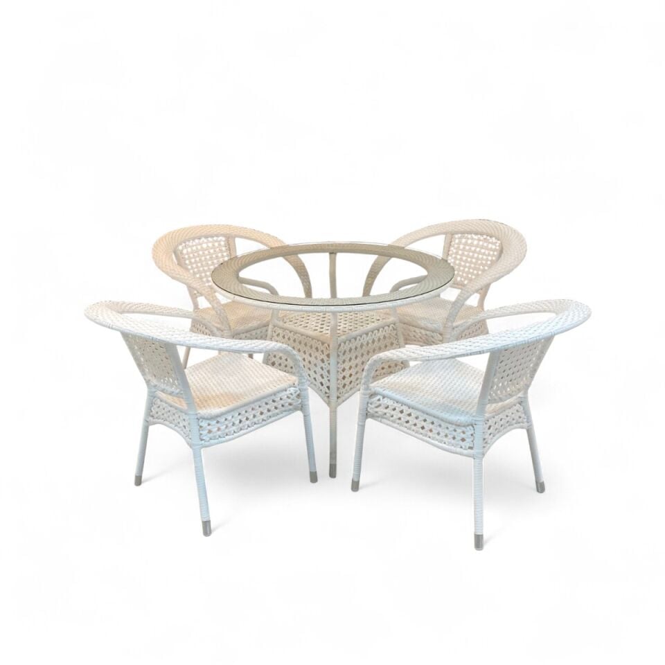 Ares 4 Kişilik Rattan Masa Sandalye Takımı