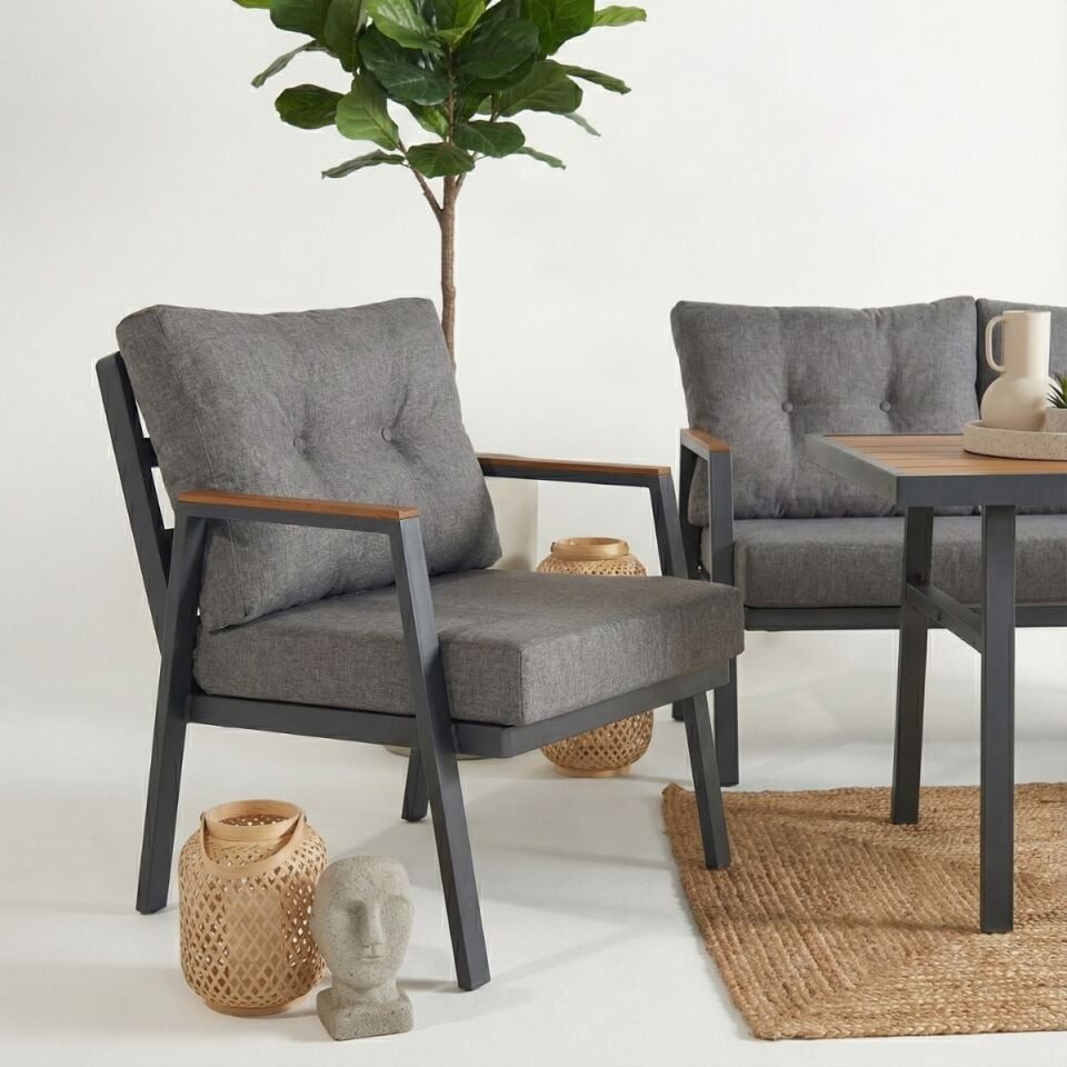 Mini İkili Alüminyum Oturma Grubu