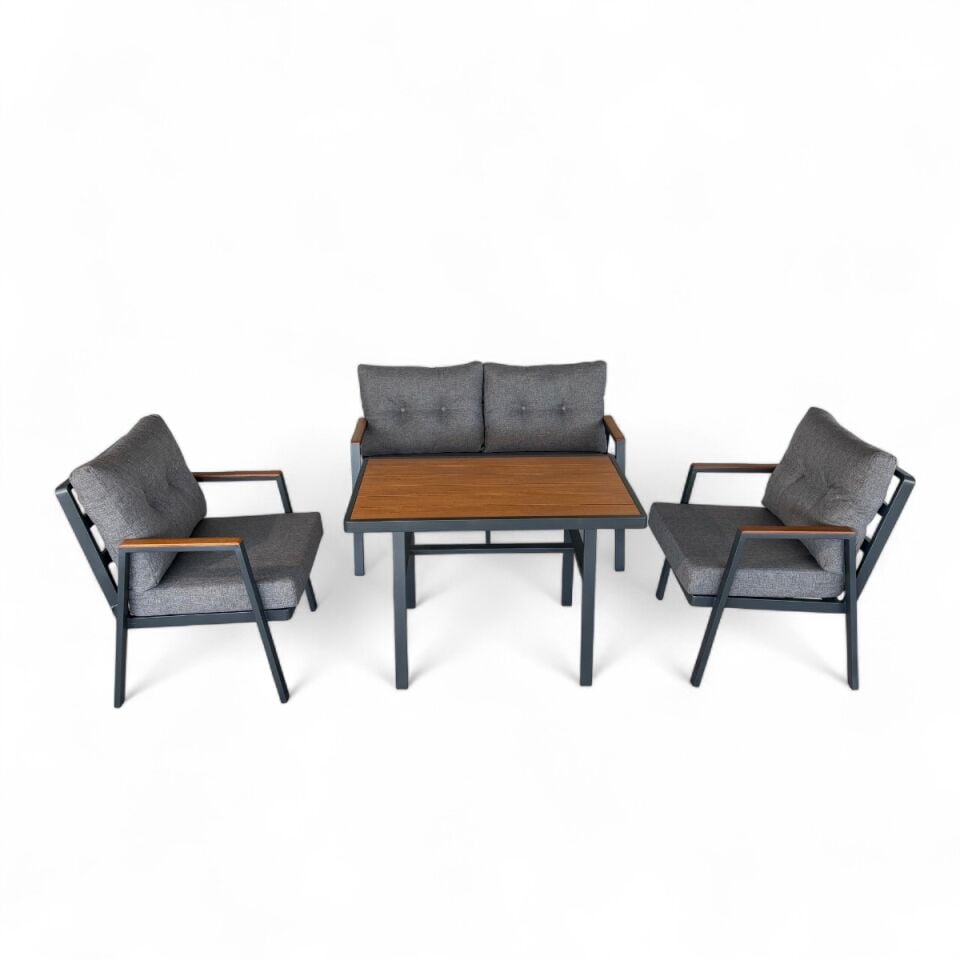 Mini İkili Alüminyum Oturma Grubu