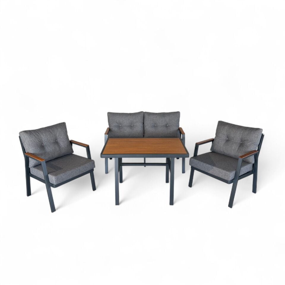 Mini İkili Alüminyum Oturma Grubu