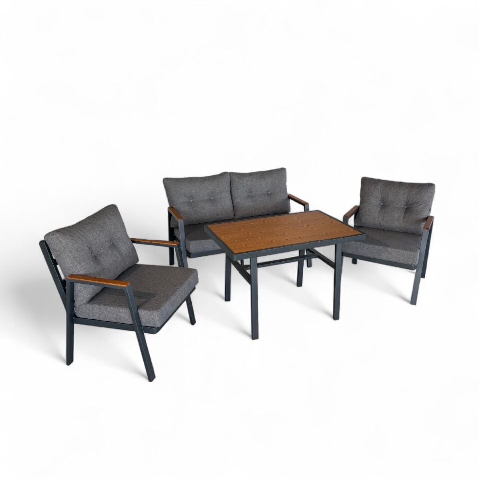 Mini İkili Alüminyum Oturma Grubu