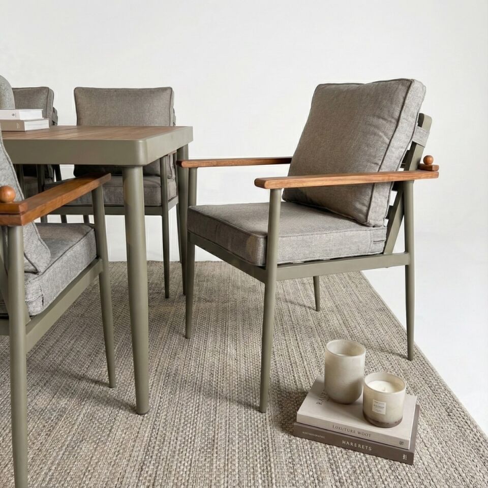 Efes Alüminyum Masa Sandalye Takımı 8 Kişilik