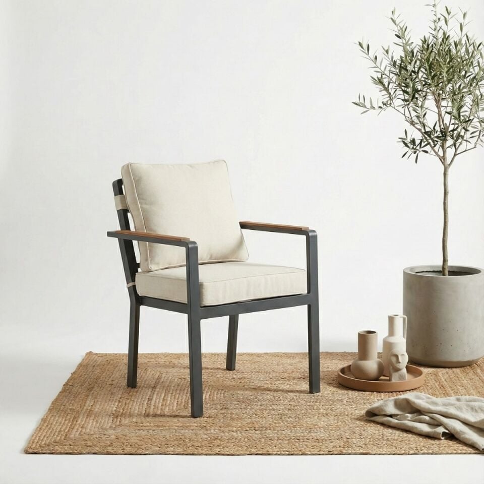 Alesso Alüminyum Masa Sandalye Takımı 6 Kişilik