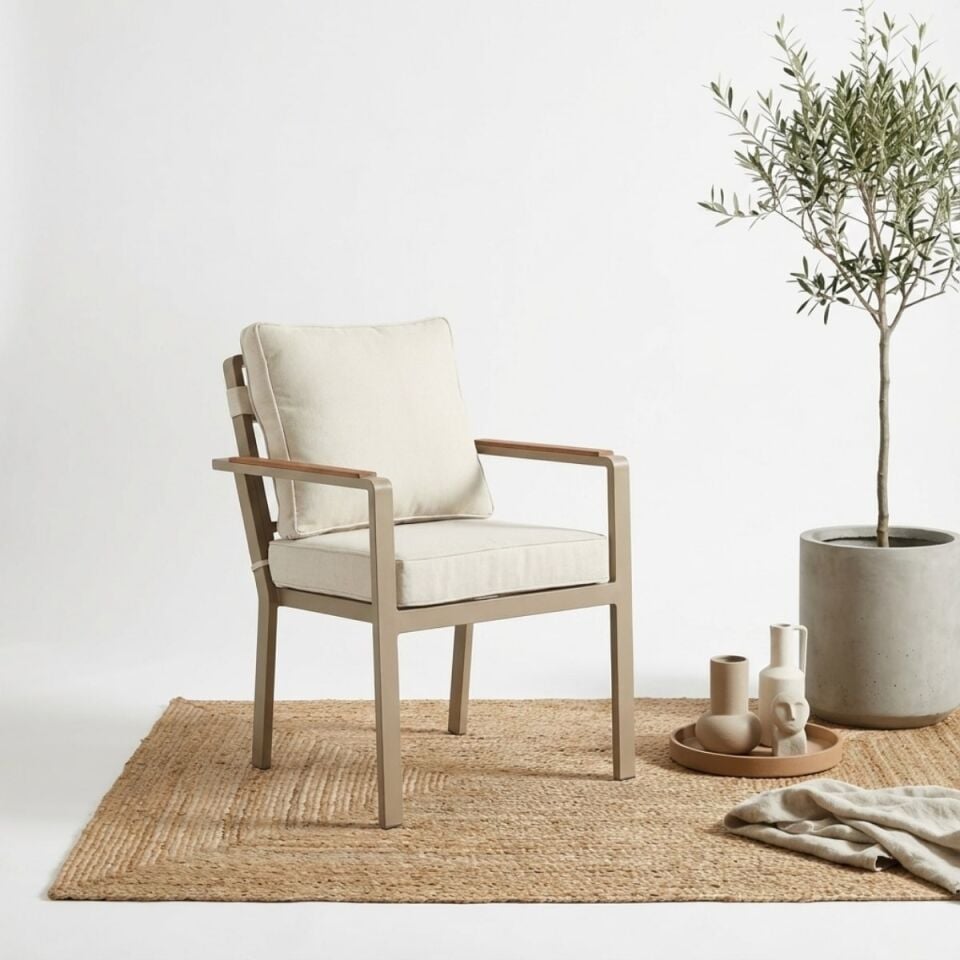 Alesso Alüminyum Masa Sandalye Takımı 6 Kişilik