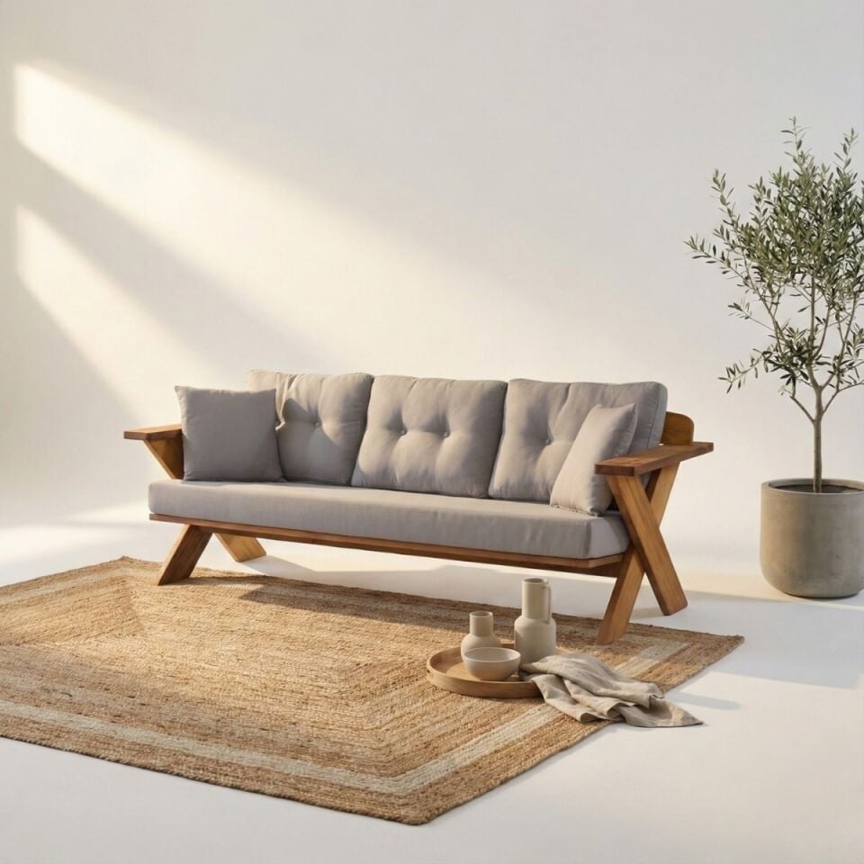 Albatros İroko Ahşap Oturma Grubu