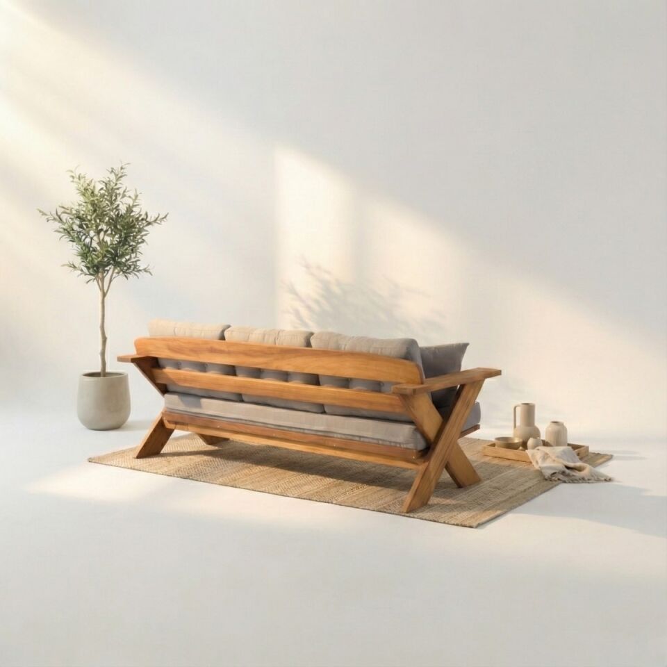 Albatros İroko Ahşap Oturma Grubu