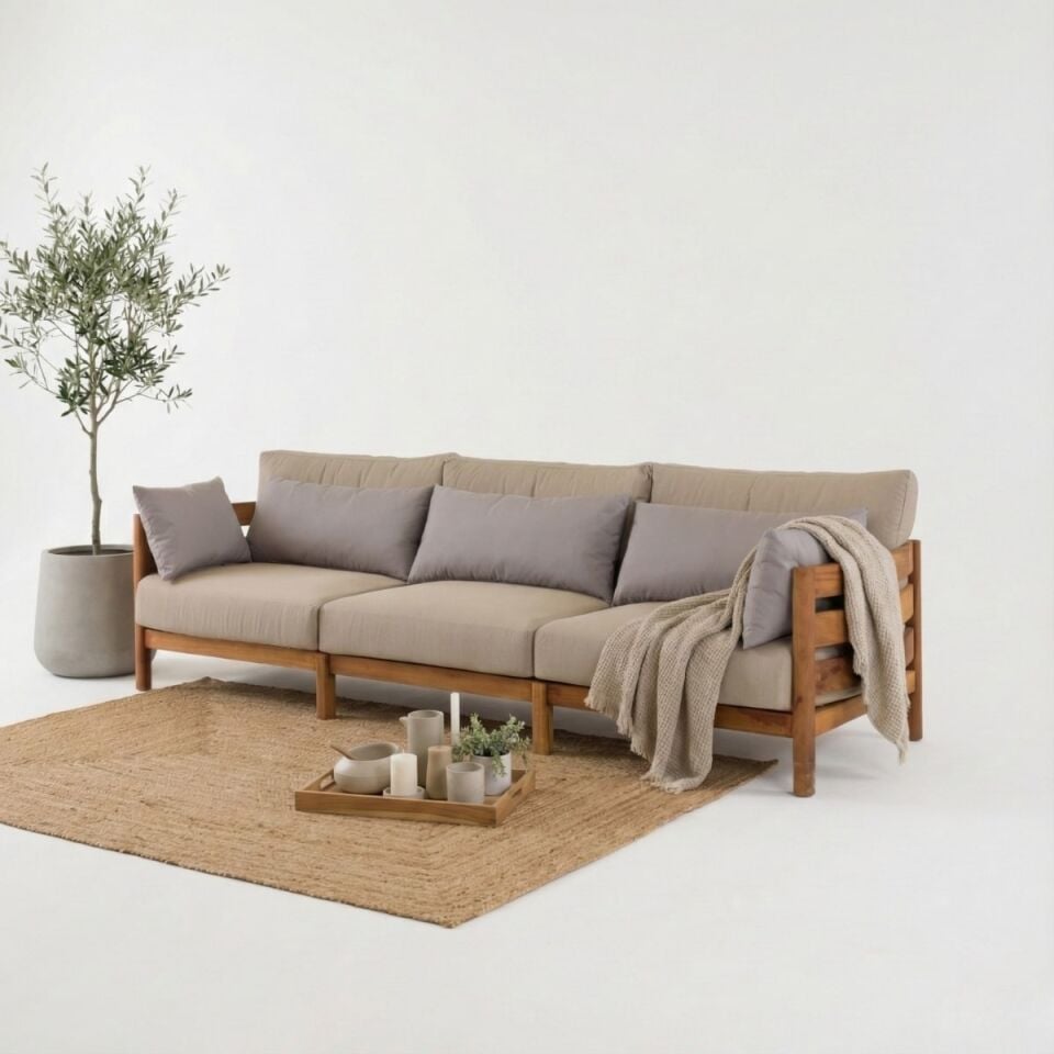 Gloster İroko Ahşap Oturma Grubu