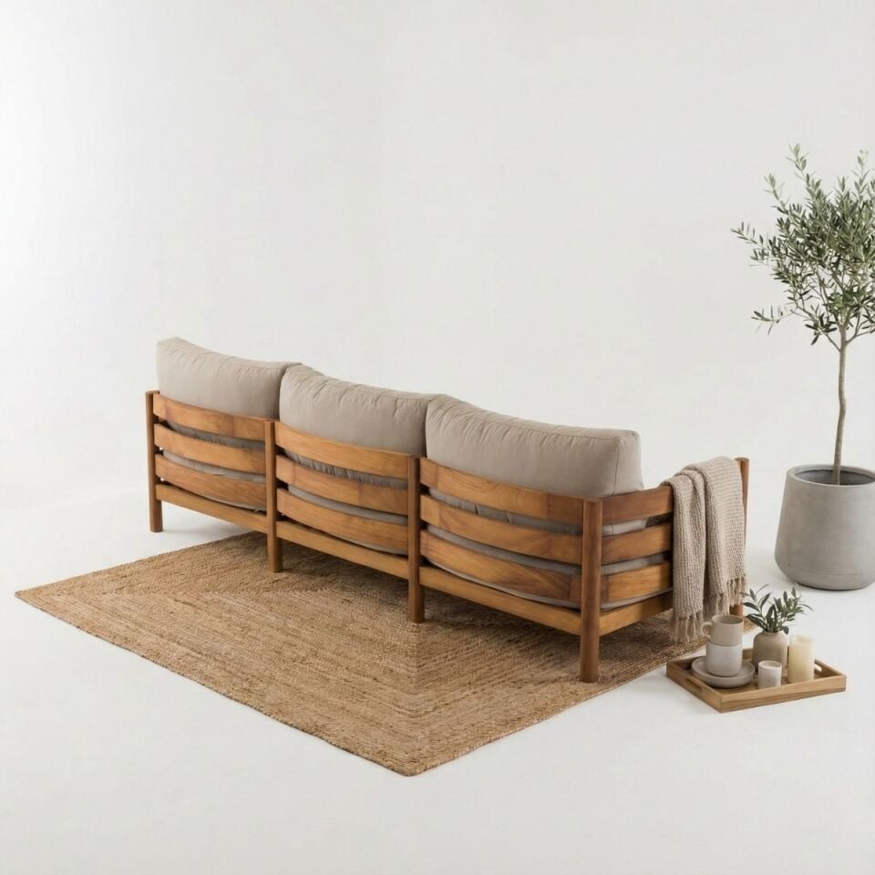 Gloster İroko Ahşap Oturma Grubu