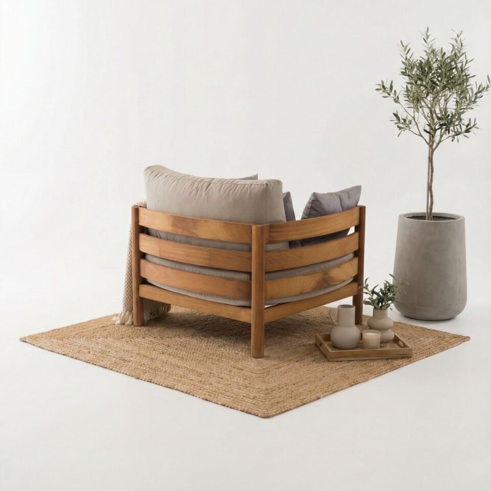 Gloster İroko Ahşap Oturma Grubu