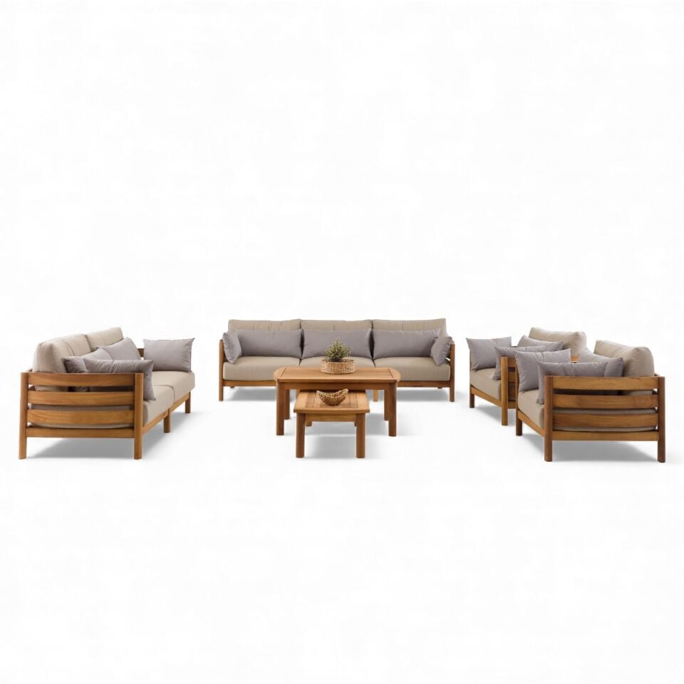 Gloster İroko Ahşap Oturma Grubu