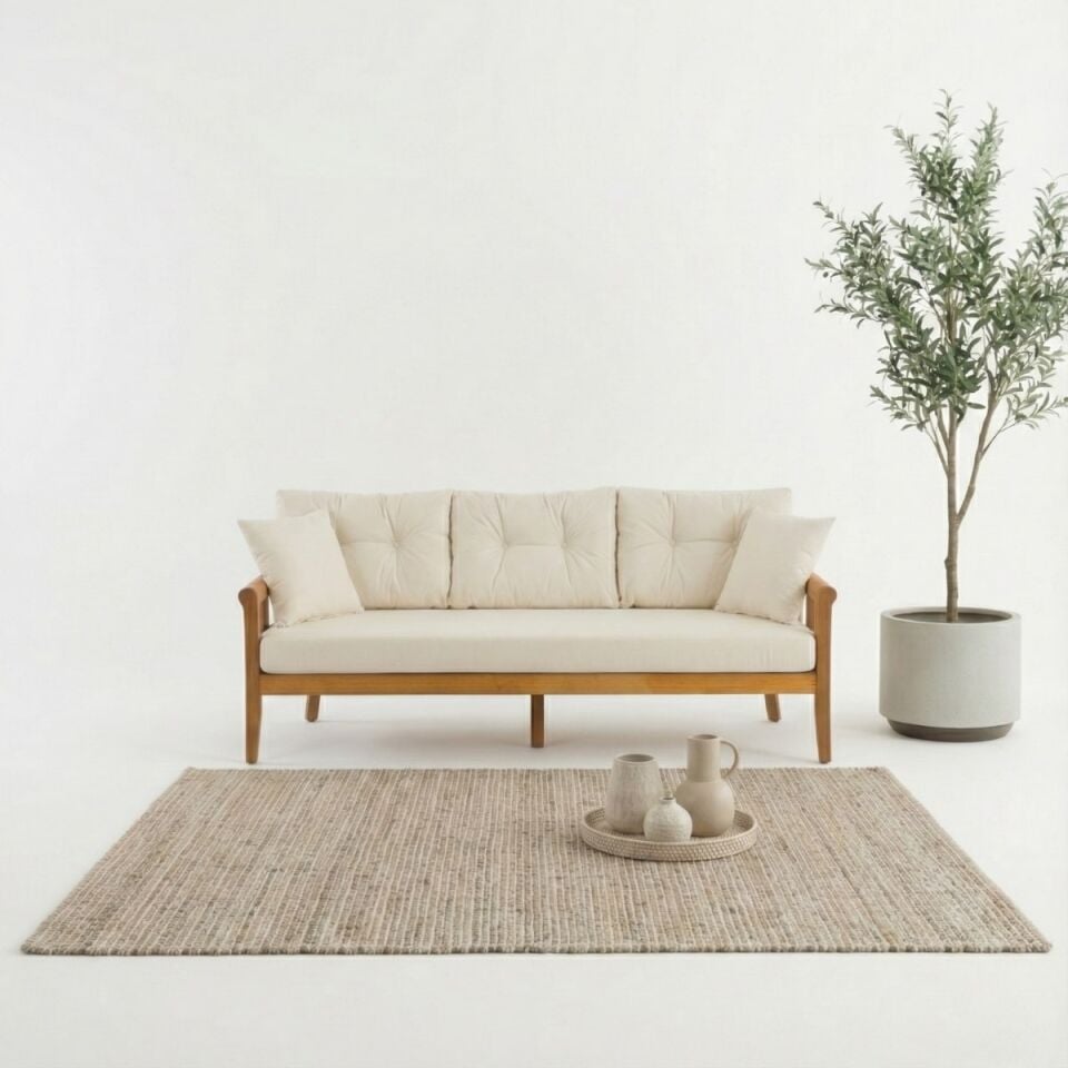 Rose İroko Ahşap Oturma Grubu