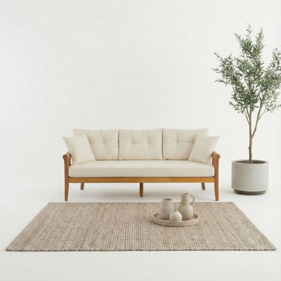 Rose İroko Ahşap Oturma Grubu