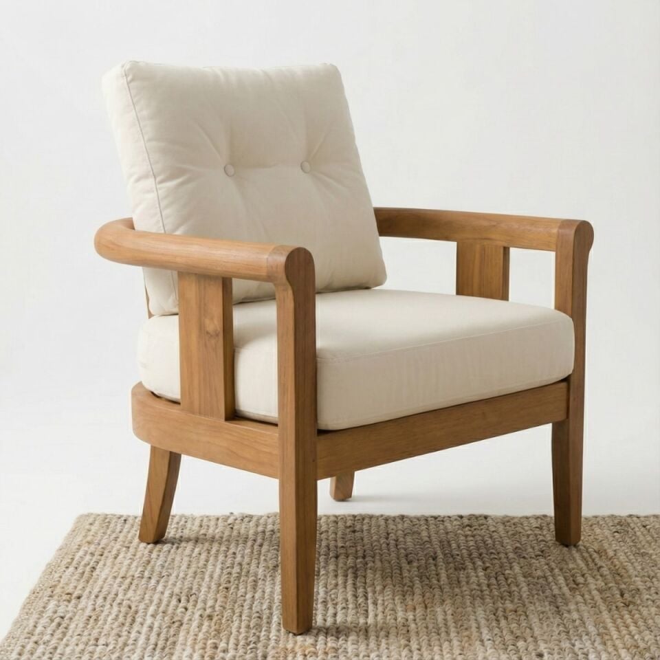 Rose İroko Ahşap Oturma Grubu