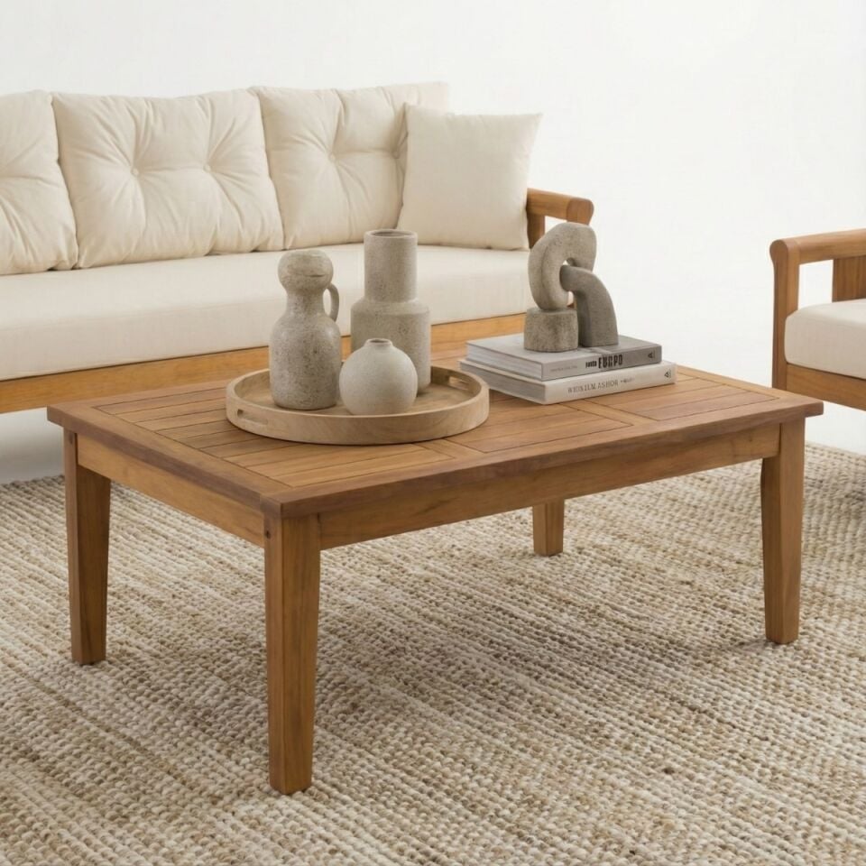 Rose İroko Ahşap Oturma Grubu