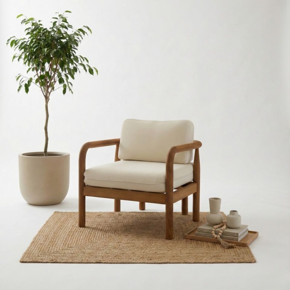 Urla İroko Ahşap Oturma Grubu