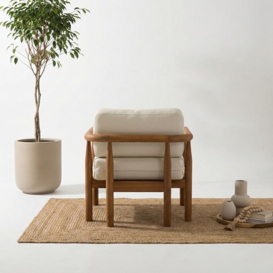 Urla İroko Ahşap Oturma Grubu