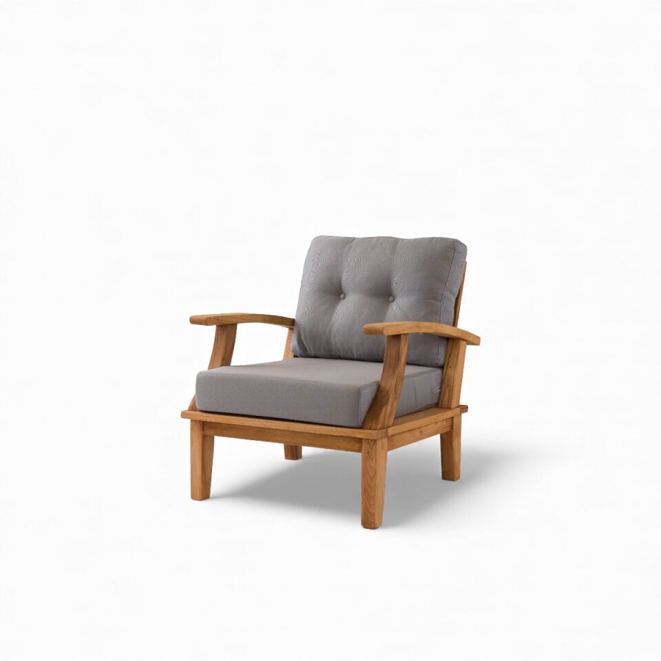 Queens İroko Ahşap Oturma Grubu