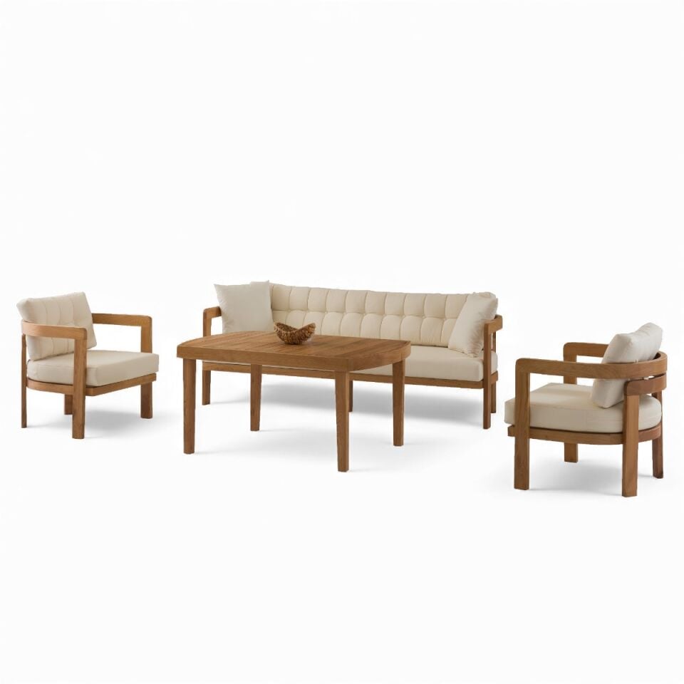 Austin İroko Ahşap Oturma Grubu