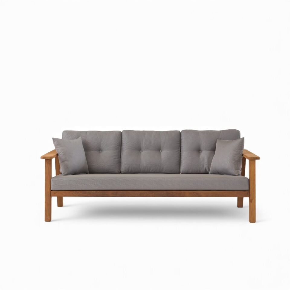 Bianca İroko Ahşap Oturma Grubu