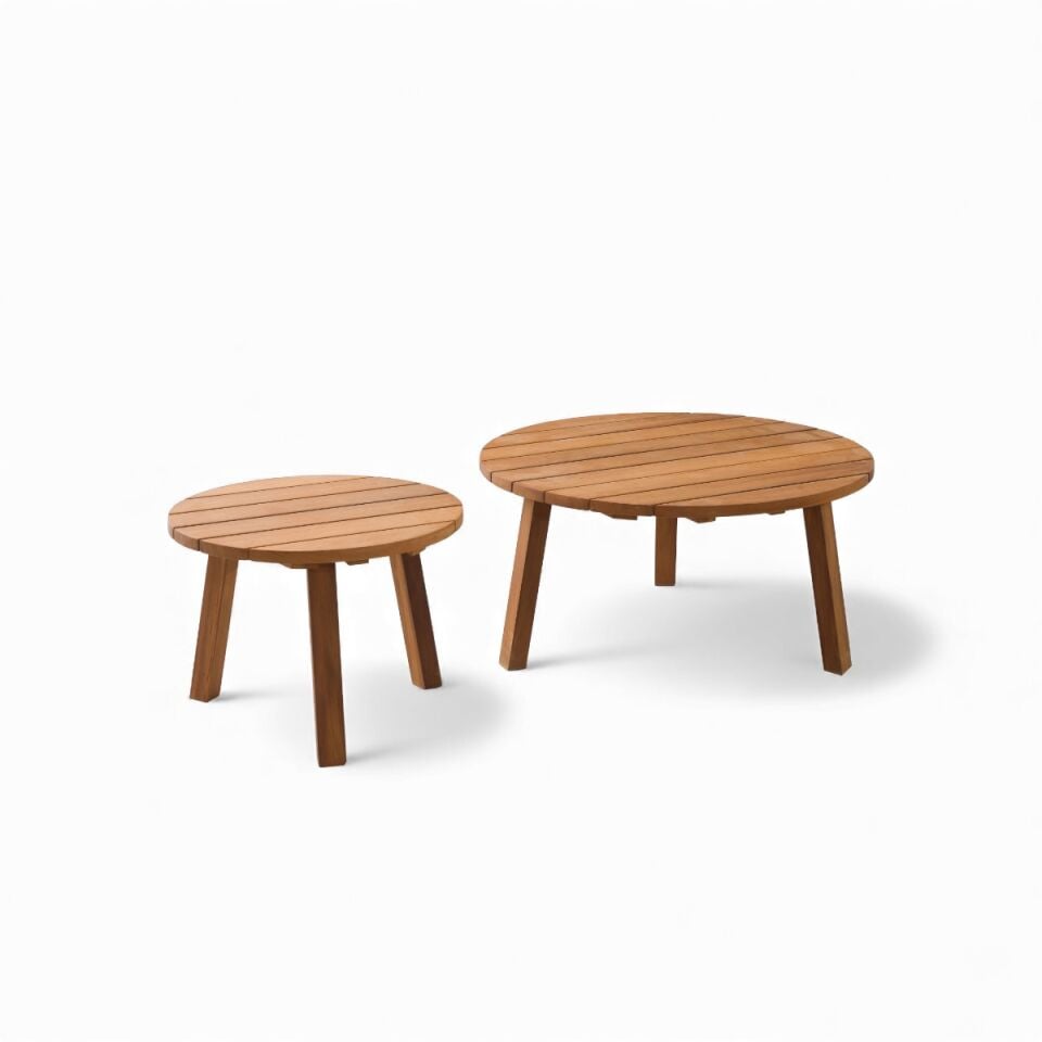 Bianca Köşe İroko Ahşap Oturma Grubu