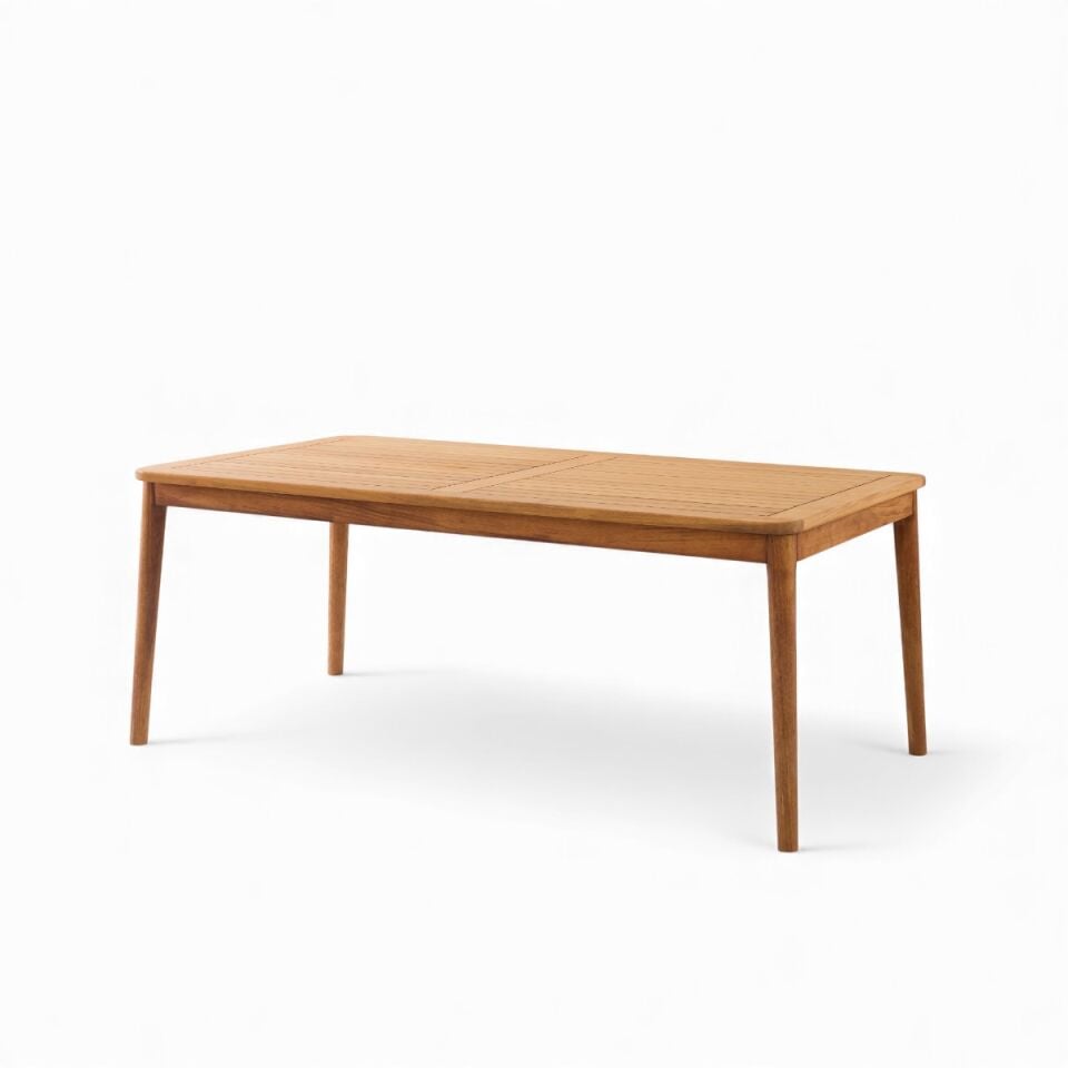 Alaçatı 6 Kişilik İroko Ahşap Masa Sandalye