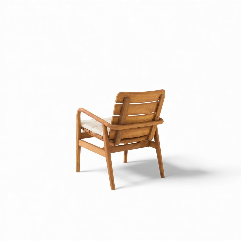 Alaçatı 6 Kişilik İroko Ahşap Masa Sandalye