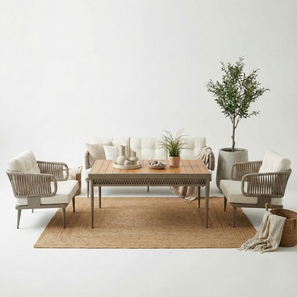 Dora Alüminyum Oturma Grubu