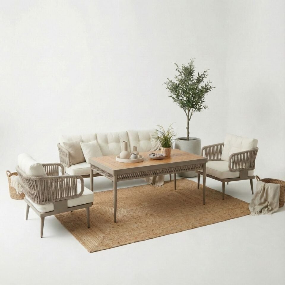 Dora Alüminyum Oturma Grubu