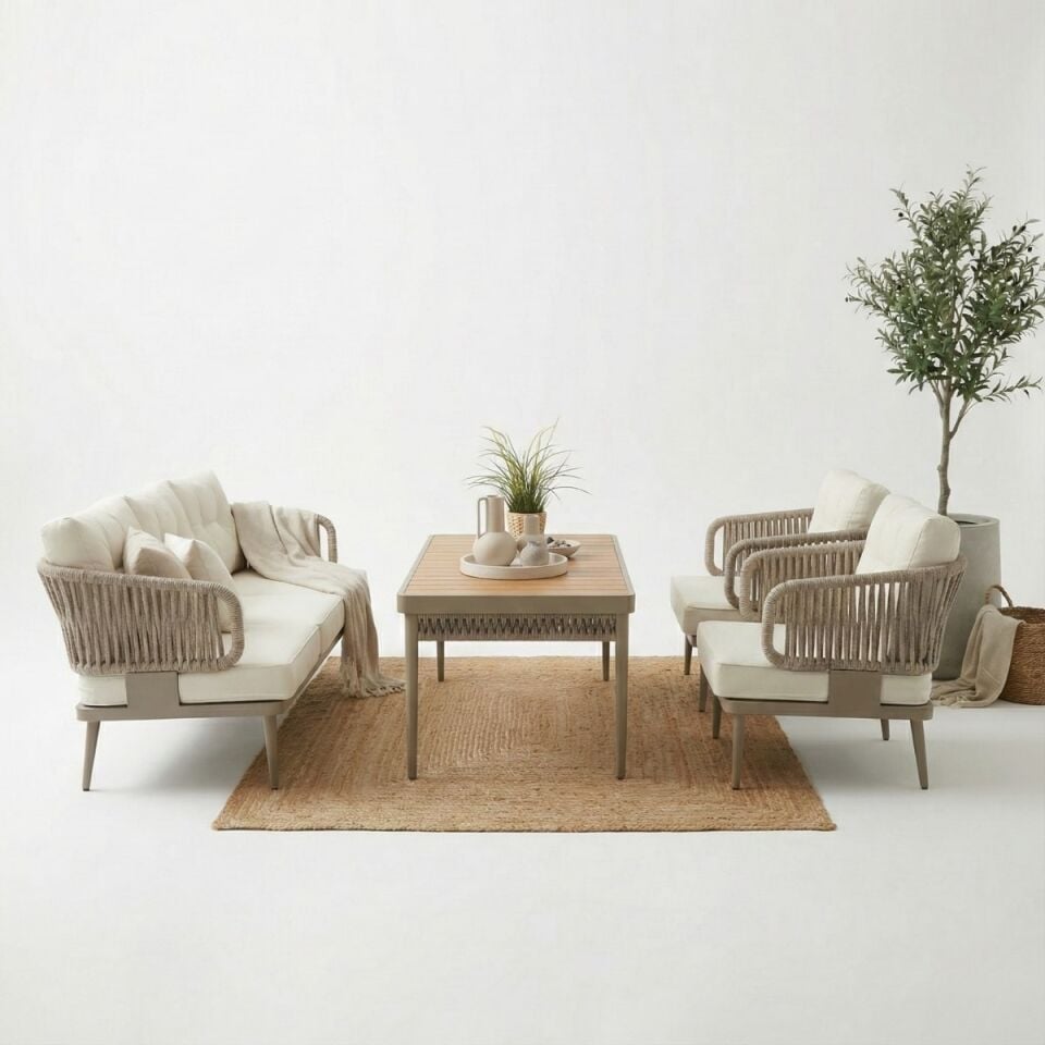 Dora Alüminyum Oturma Grubu