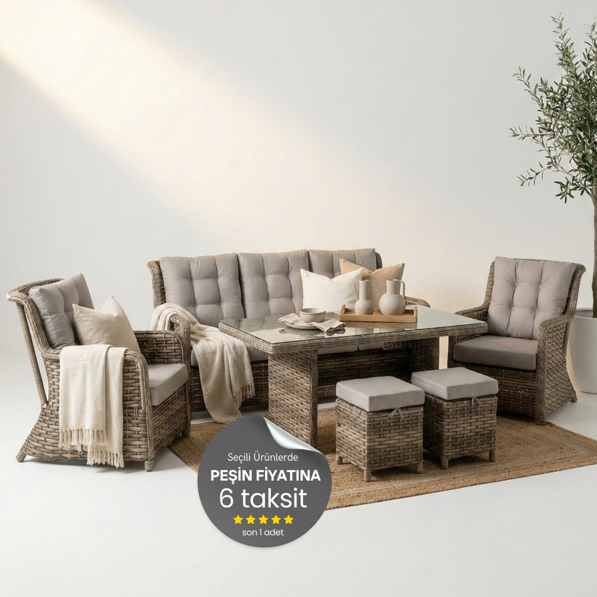 Milas Rattan Oturma Grubu