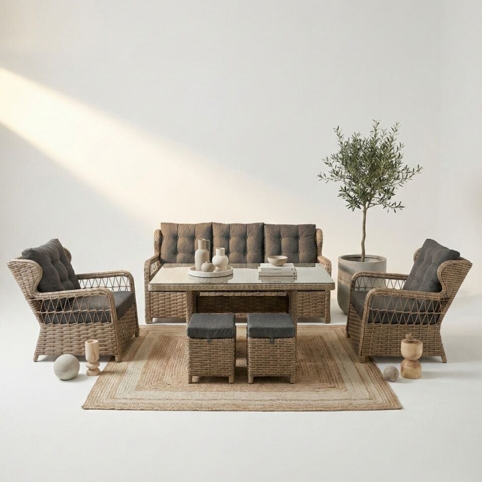 Cunda Rattan Oturma Grubu