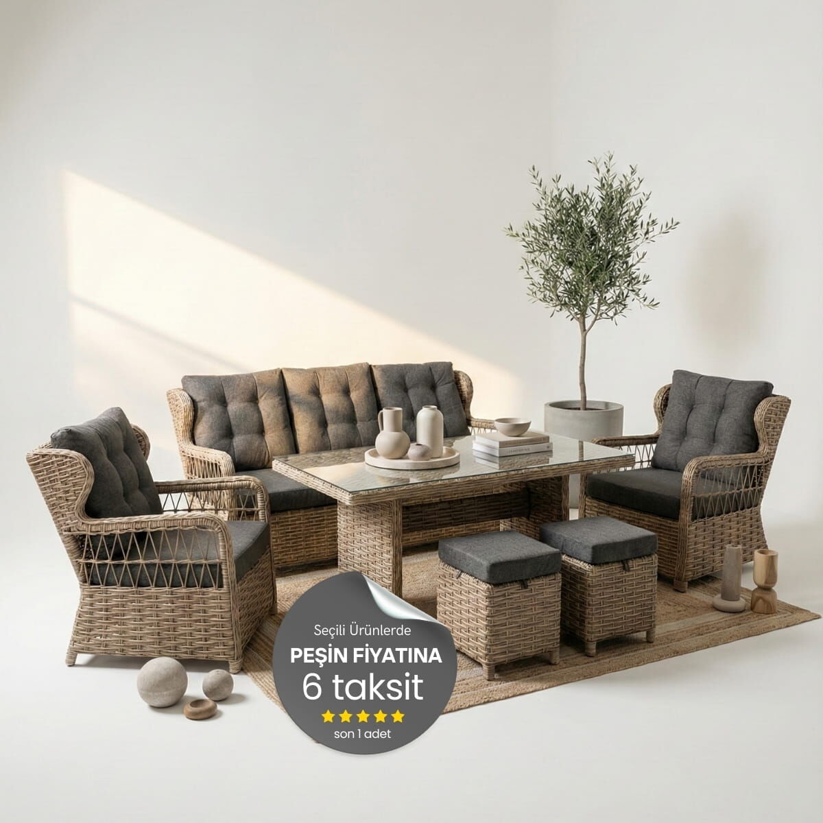 Cunda Rattan Oturma Grubu