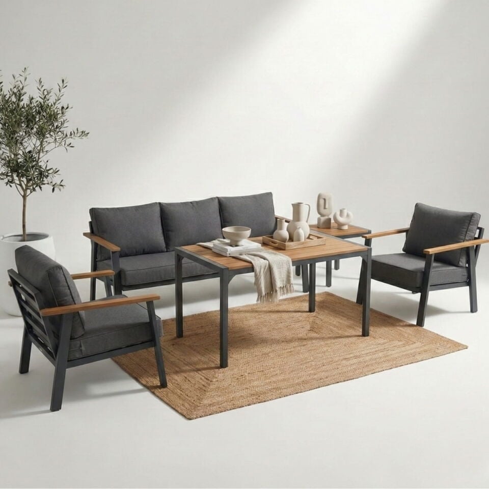 Albino Alüminyum Oturma Grubu