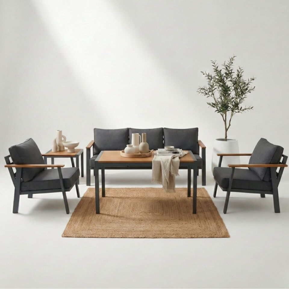 Albino Alüminyum Oturma Grubu