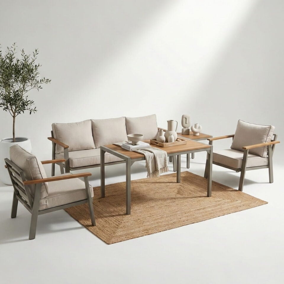 Albino Alüminyum Oturma Grubu