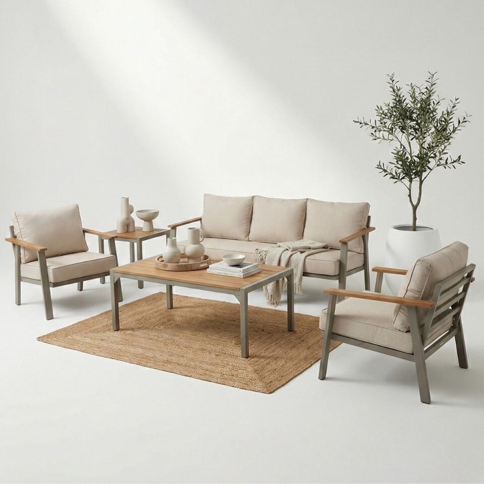 Albino Alüminyum Oturma Grubu