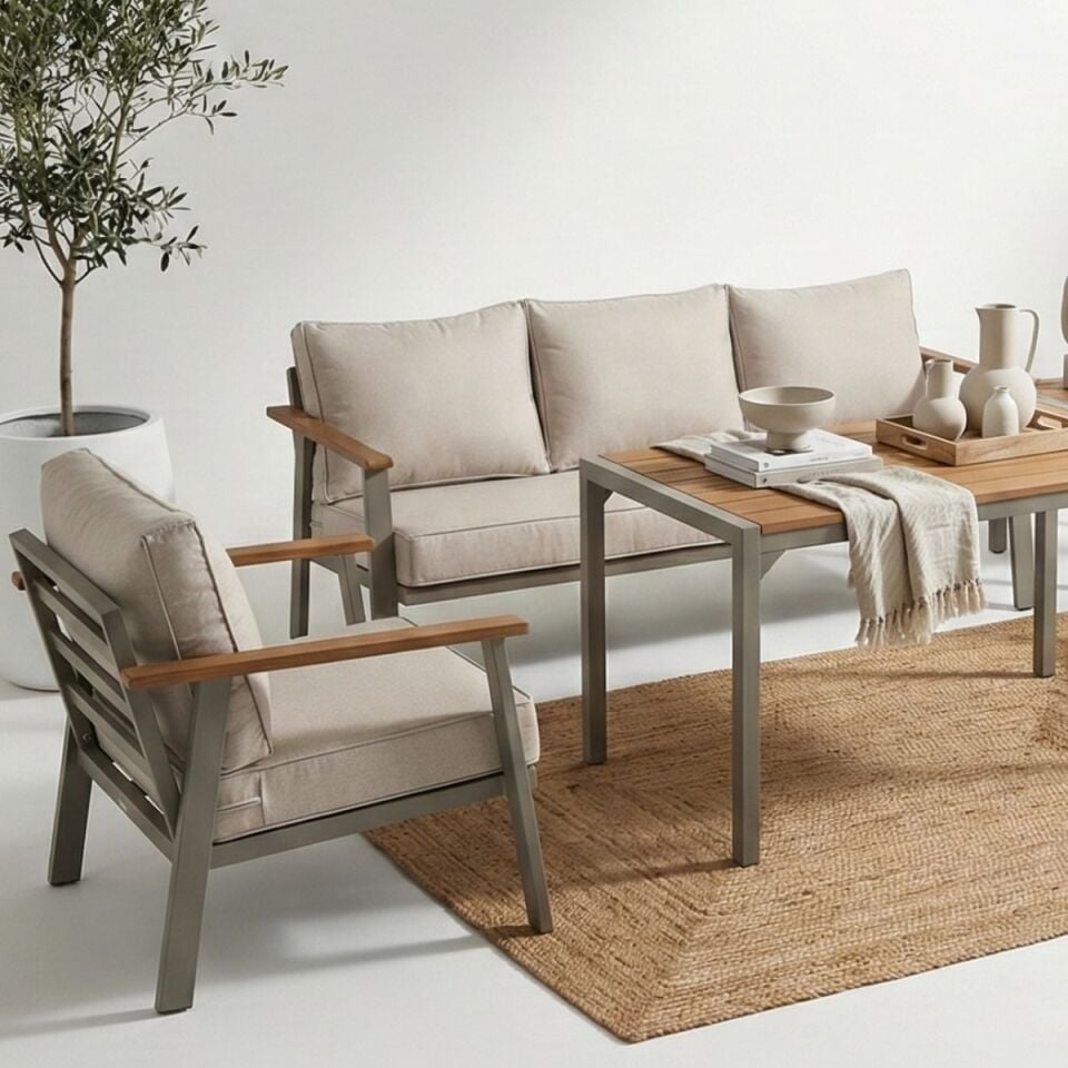 Albino Alüminyum Oturma Grubu