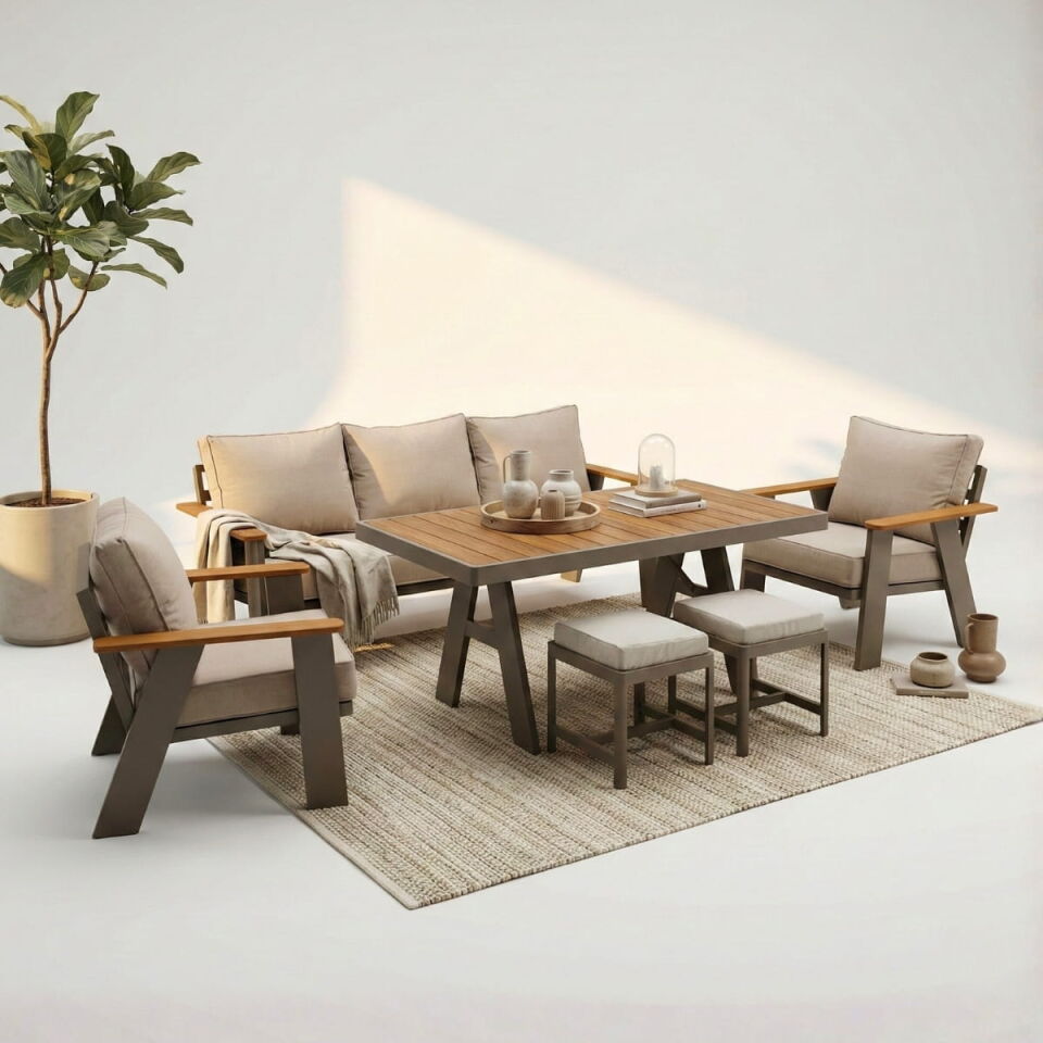 Parla Alüminyum Oturma Grubu